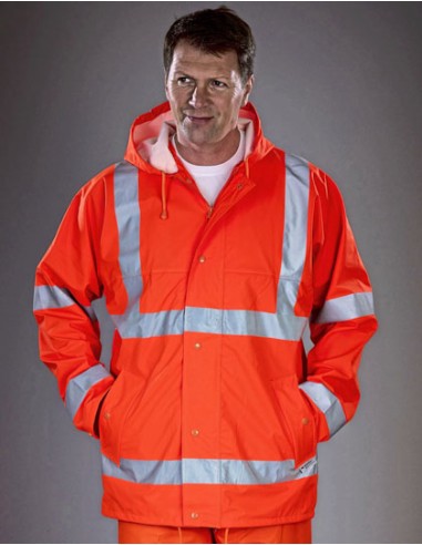 YOK-HVS450-Hi-Vis Soft Flex Breathable Rain Jacket